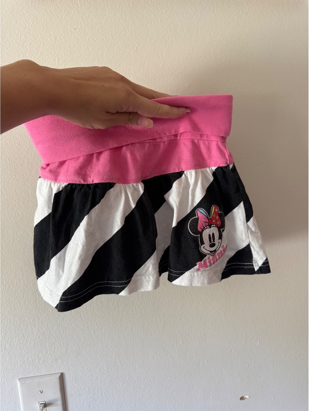 Minnie Mouse diner striped skort